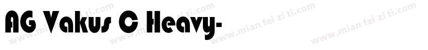 AG Vakus C Heavy字体转换